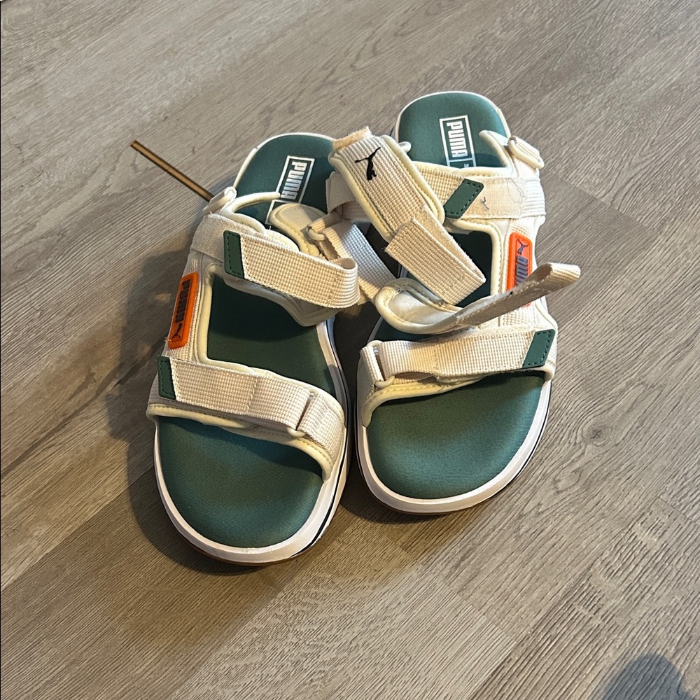 Puma Men Sandals - Cream and Green